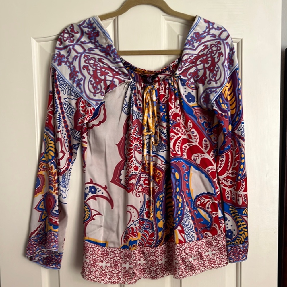 Used Hale Bob Silk and Spandex Blouse